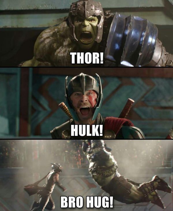 Hilarious common thor and hulk meme joke