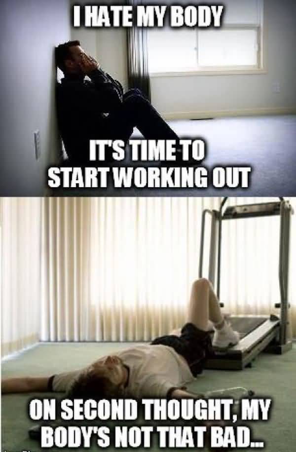 Hilarious cool working out meme photo