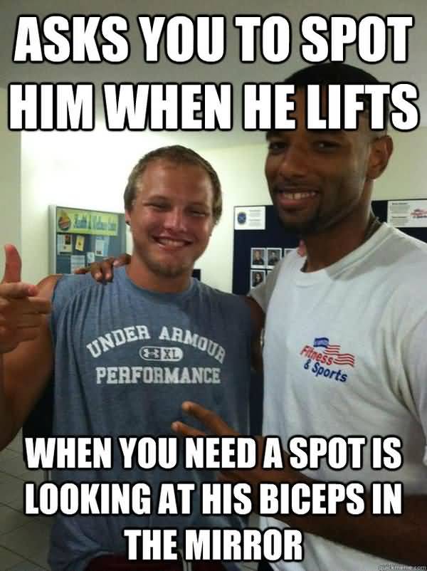 Hilarious cool workout partner meme picture