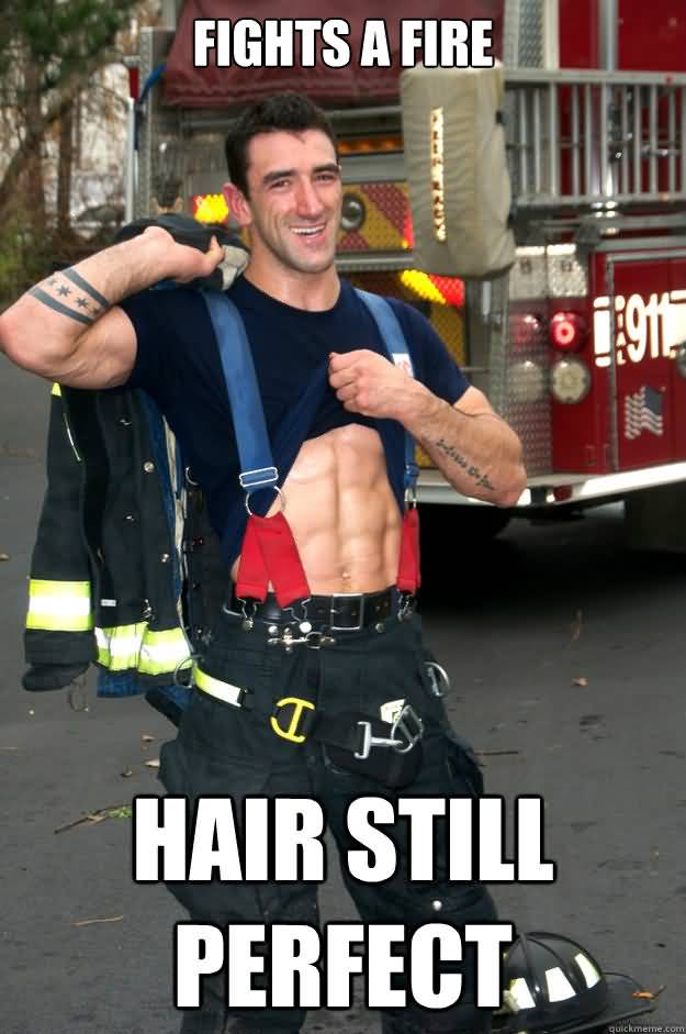 Hot Firefighter Meme Funny Image Photo Joke 12