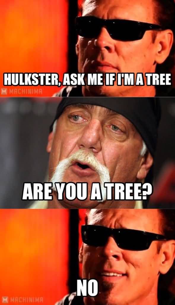 Hulkster Ask Me If I'm A Tree Are You A Tree No