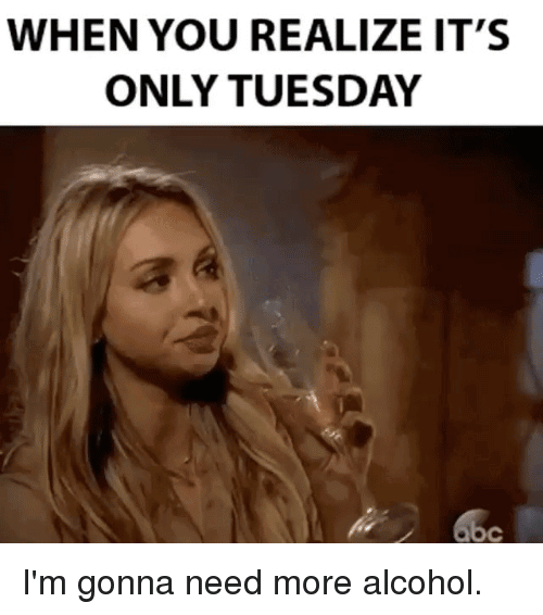 It's Only Tuesday Meme Funny Image Photo Joke 15