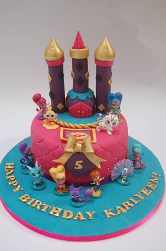 Shimmer and Shine Birthday Cake Image Photo Party 01