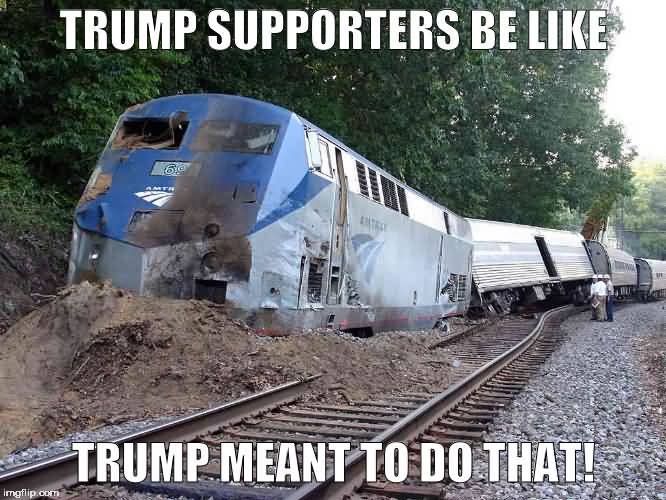 Trump Train Meme Funny Image Photo Joke 02