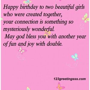 Birthday Wishes For Twins Images Happy Birthday To Two