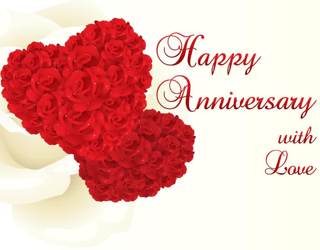 Brilliant Anniversary Rose Heart With Love