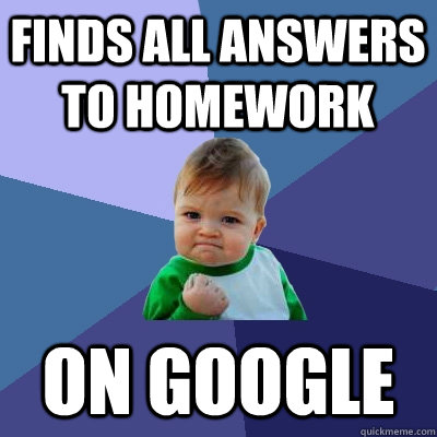 Finds All Answers To Homework On Google Funny Ninja Memes