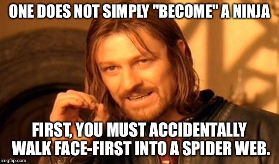 Funny Ninja Memes One Does Not Simply Become A Ninja First You Must Image