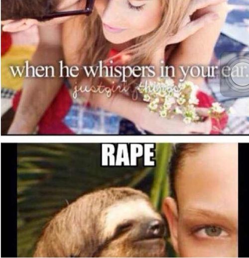 Funny Sloth Wisper Memes When he whispers in your ear rape