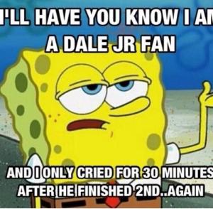 Funny Spongebob Memes I'll have you know i am a dale jr fan