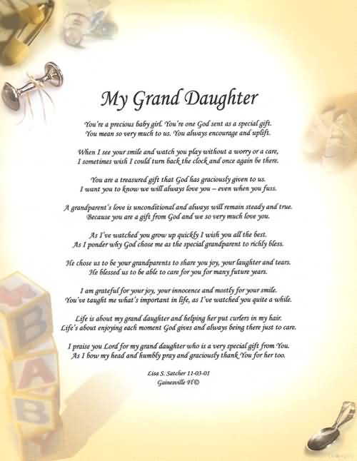 Granddaughters Are Special My Grand Daughter You're