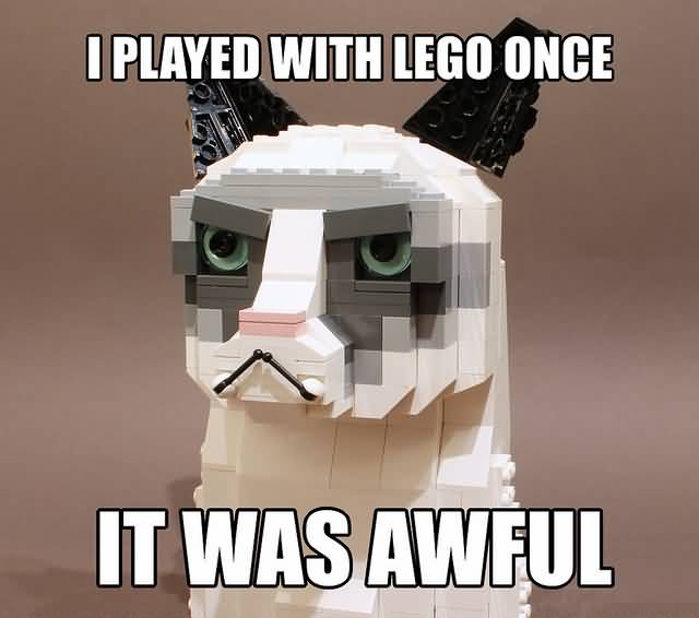 Grumpy Cat Memes I played with lego once it was awful Snap