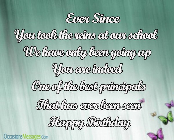 Happy Birthday Principal Poem Ever Since You Look