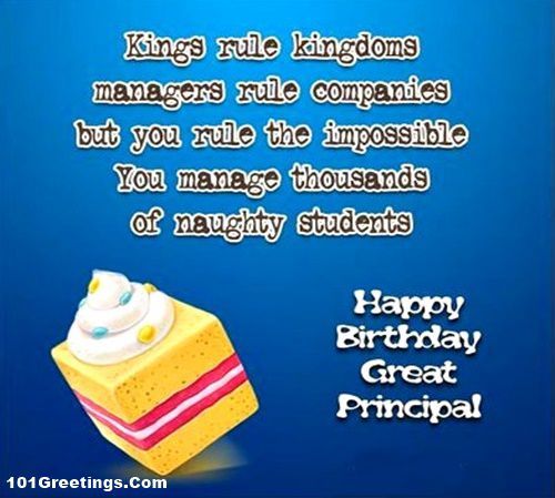 Kings Rule Kingdoms Managers Happy Birthday Principal Poem