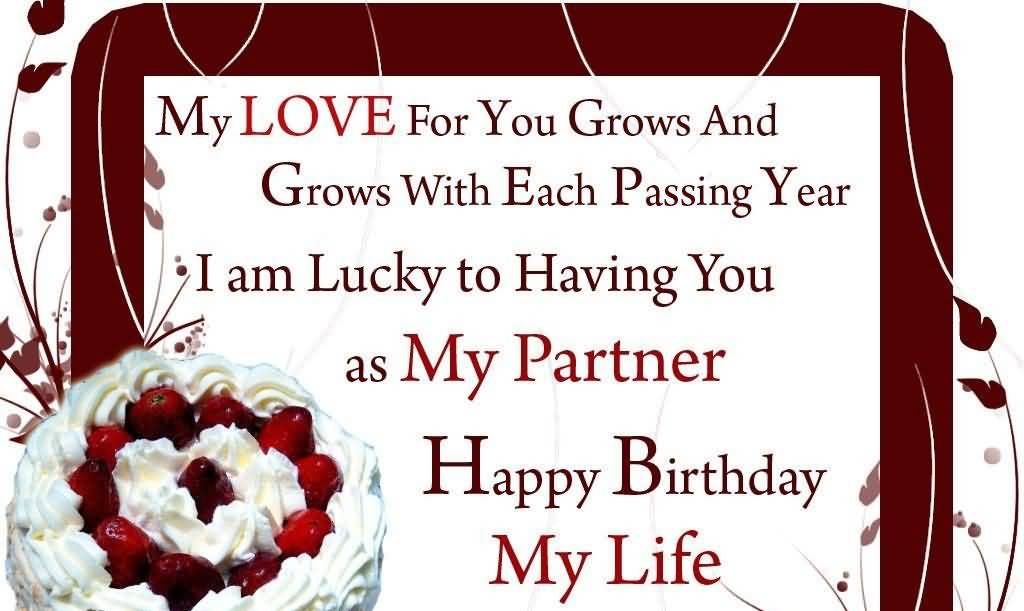 My Love For You Grows Happy Birthday Images For Husband Free Download