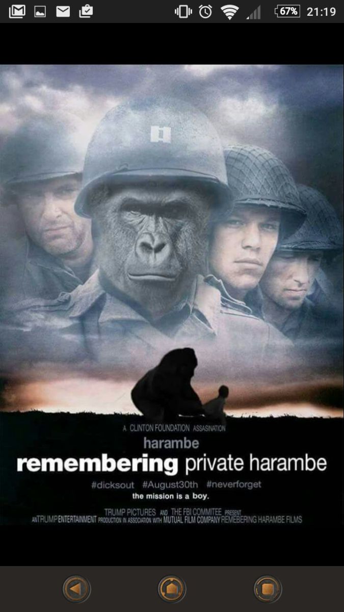 Remembering Private Harambe Harambe Meme