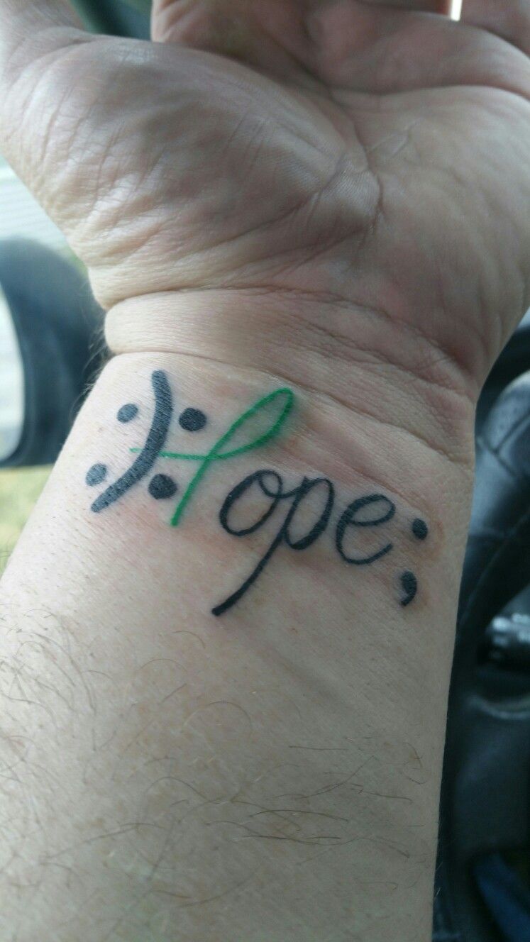 Sad Happy Emoji Hope Semicolon Bipolar Tattoo On Arm