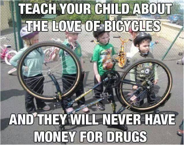 Teach Your Child About The Love Of Bicycles And They Will Never Funny Ninja Memes Graphic