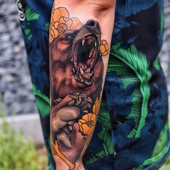 59 Attractive Bear Tattoo Designs Gallery