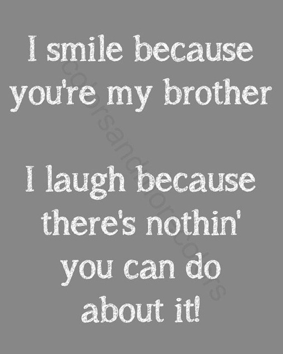 I Smile Because You're Brother Quotes