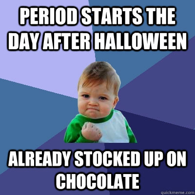 Period Starts The Day Halloween Day Meme
