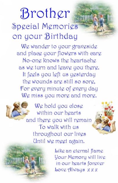 Birthday Quotes For Brother In Heaven Meme Image 07