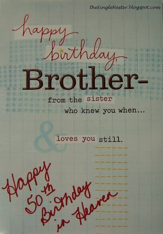 Birthday Quotes For Brother In Heaven Meme Image 12