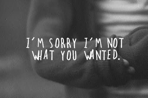 25 Im Sorry Im Not Good Enough Quotes and Sayings