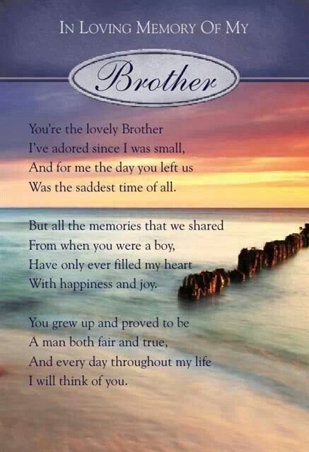 Short Memorial Quotes For Brother Meme Image 10