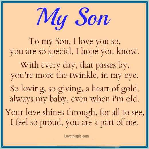 25 To My Son Quotes Sayings Images & Photos | QuotesBae