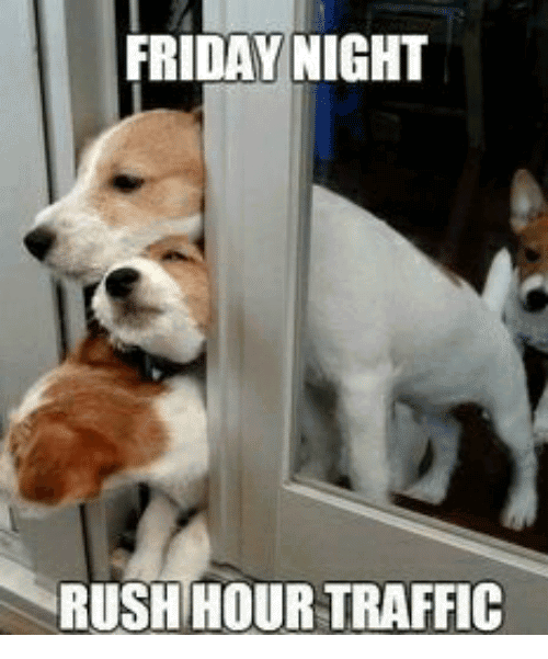Friday Night Rush Hour Traffic