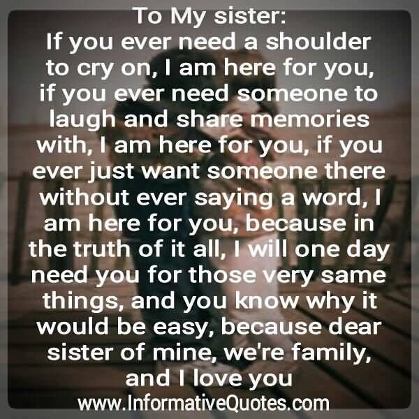 I Love My Sister Quotes 14