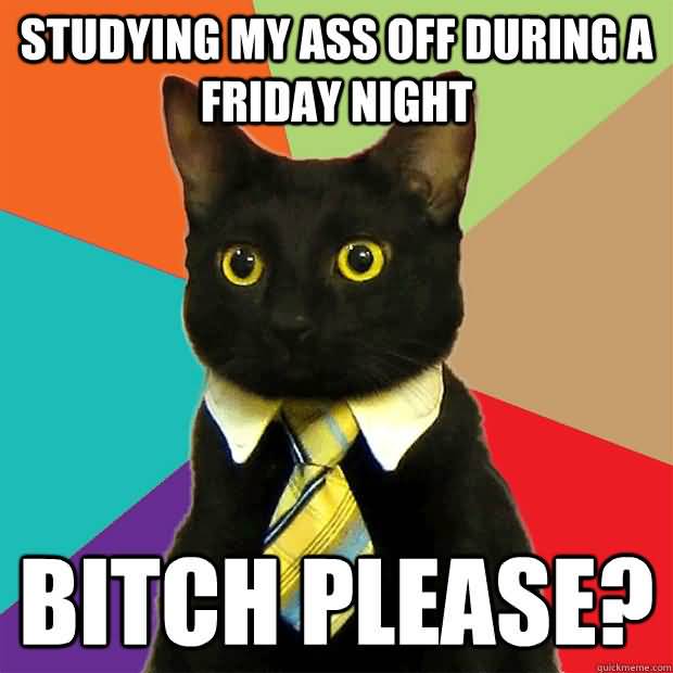 Studying My Ass Off During A Friday Night Bitch Please