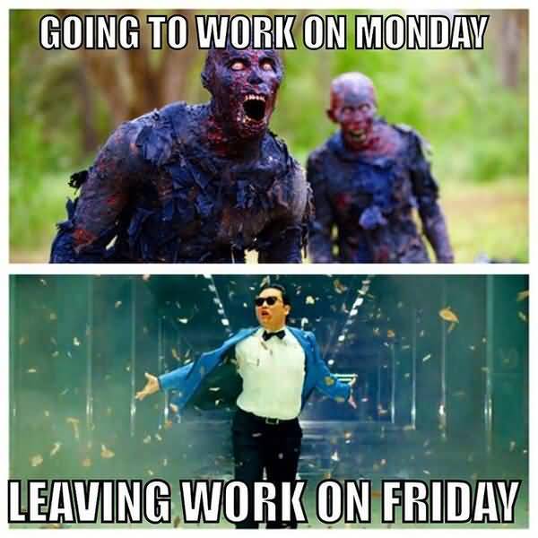 going to work on Monday meme Funny
