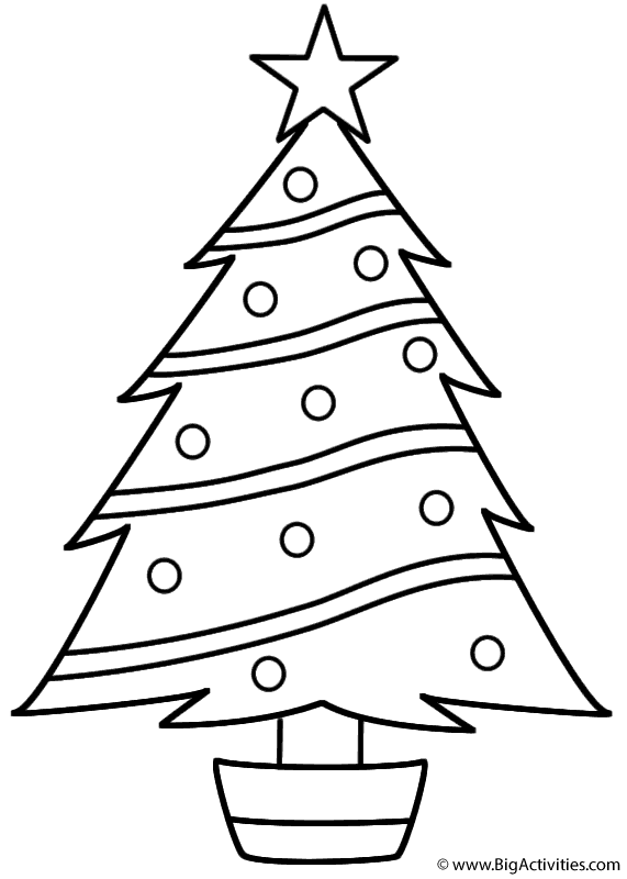 Christmas Tree Coloring Pages Image Picture Photo Wallpaper 03