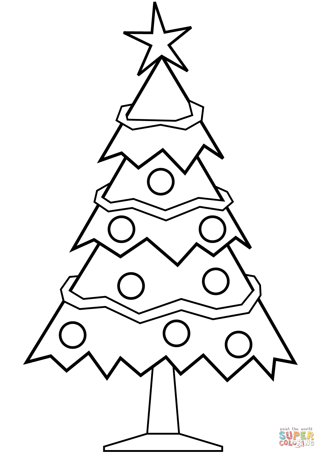 Christmas Tree Coloring Pages Image Picture Photo Wallpaper 16