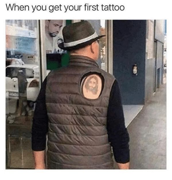 Funniest cool first tattoo meme joke