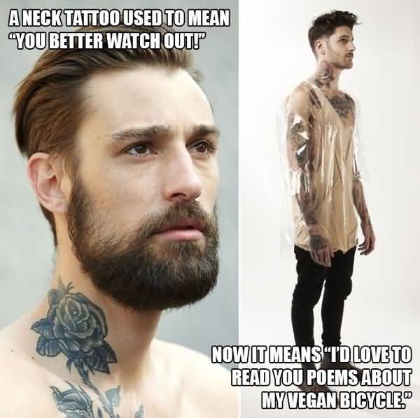 Funniest cool neck tattoo meme picture