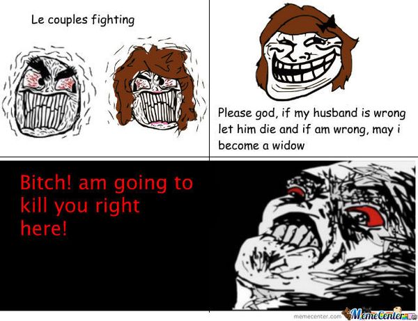 Funny Couple Fighting Meme Picture