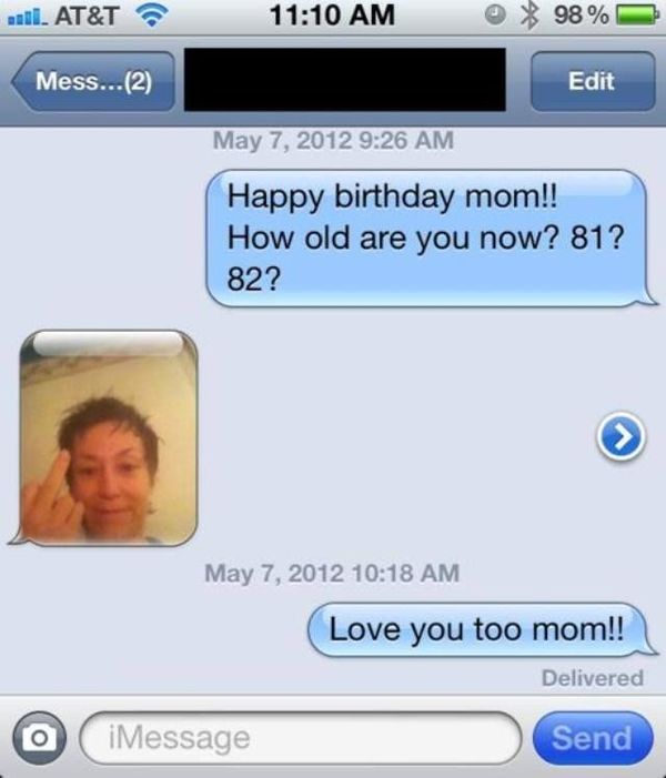 Funny Happy Birthday Mom from Son Meme Picture