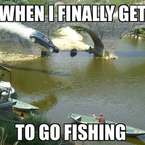 Funny silly fishing meme photo