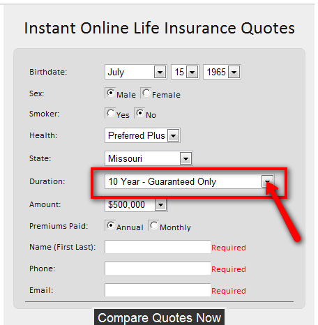 Life Insurance Quote Form 08