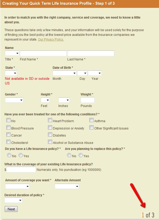 Life Insurance Quote Form 14