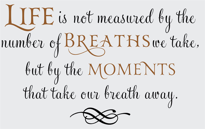 Life Is Not Measured By The Breaths Quote 09