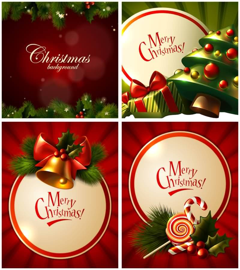 Merry Christmas Cards Vector Image Picture Photo Wallpaper 13