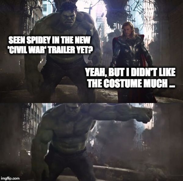Amusing cool thor and hulk meme photo