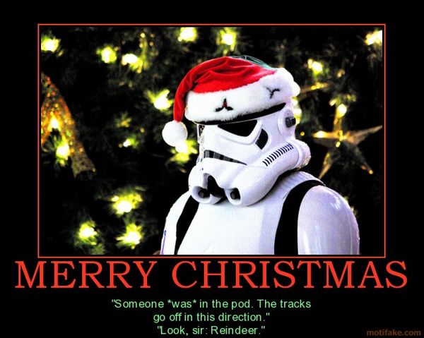 Amusing star wars stormtrooper christmas meme joke