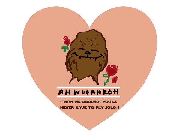 Amusing star wars valentine meme from wookiee image