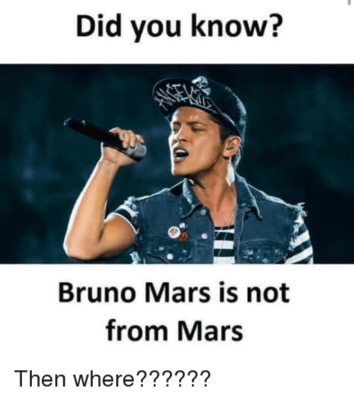 Bruno Mars Meme Funny Image Photo Joke 10