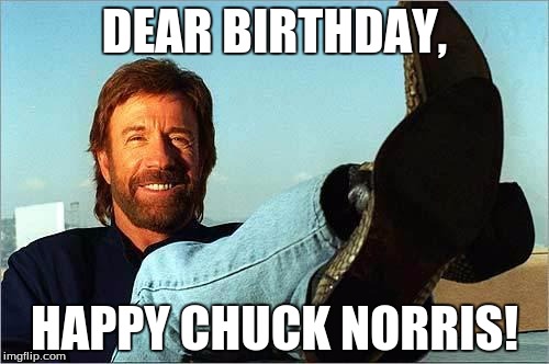 Chuck Norris Happy Birthday Meme Funny Image Photo Joke 01